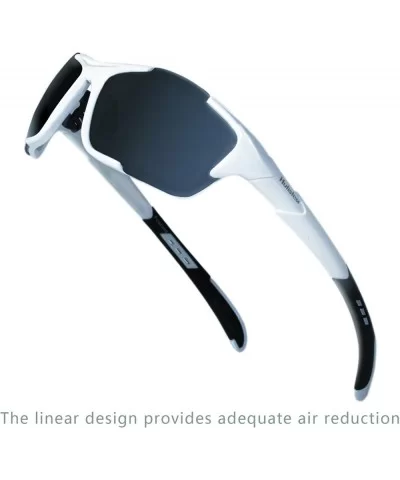 S1 Sport Polarized Sunglasses - Black-white - CG18X6337HC $37.63 Sport