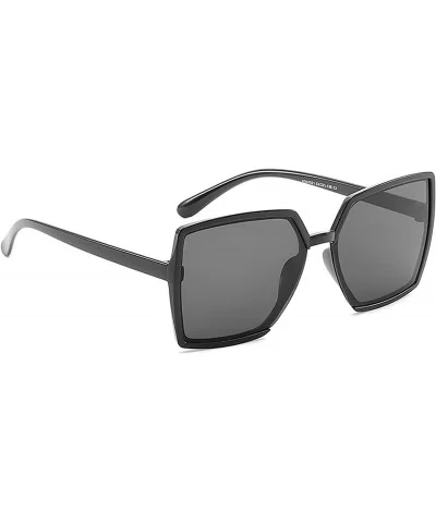Vintage style Irregular Sunglasses for Men or Women plastic AC UV 400 Protection Sunglasses - Black - CC18SAS7OSY $22.05 Oval