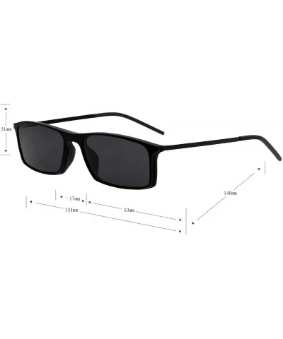 Vintage Clear Lens Glasses With Fashion Polarized Sunglasses Clip L8172 - Black Frame - CO12NA5QK1X $24.74 Rectangular