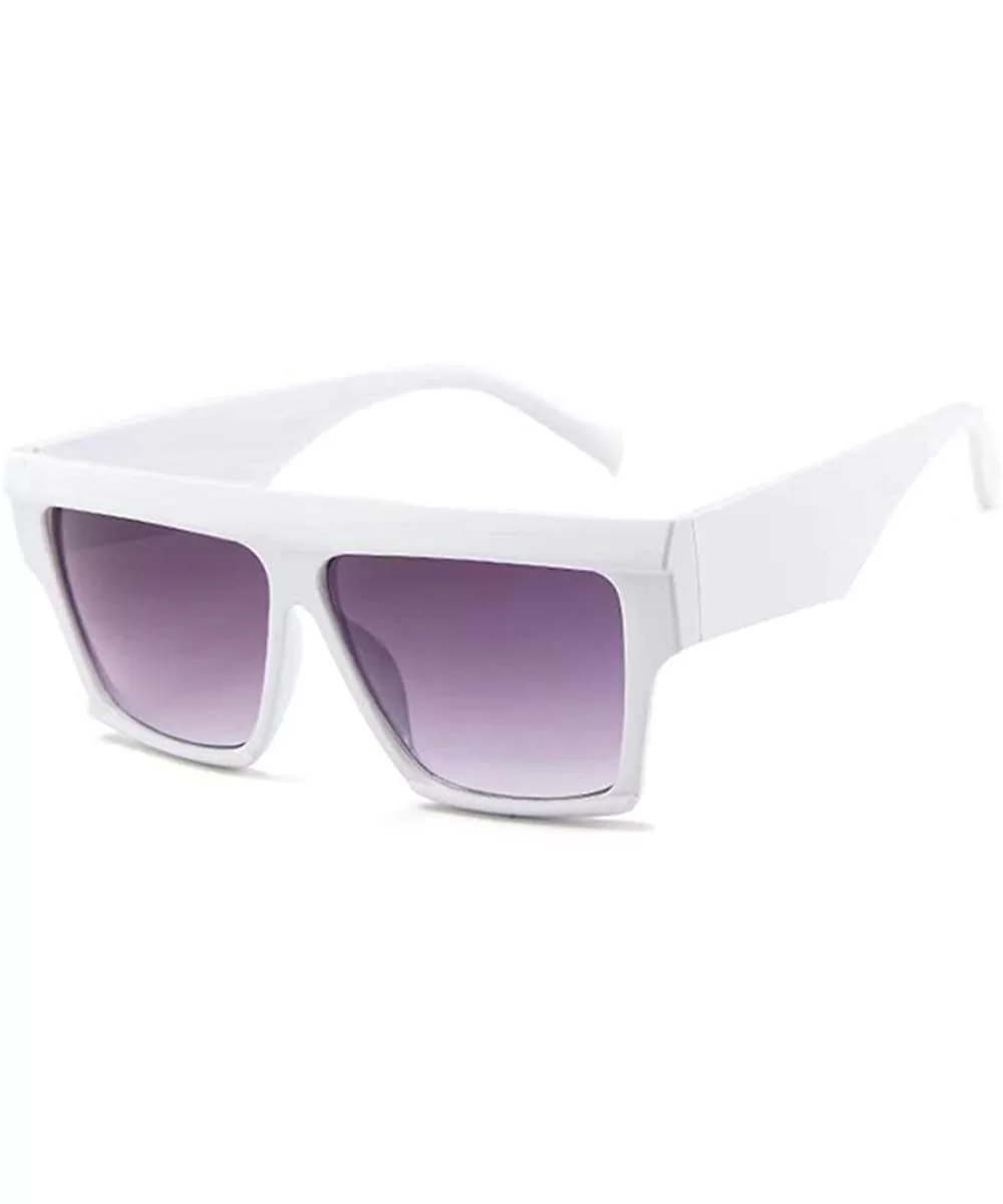 Oversized Sunglasses for Women Nonpolarized New Fashion PC Frame Glasses Uv Protection MLS5059 - White - C518UZ5Z8GI $11.87 O...