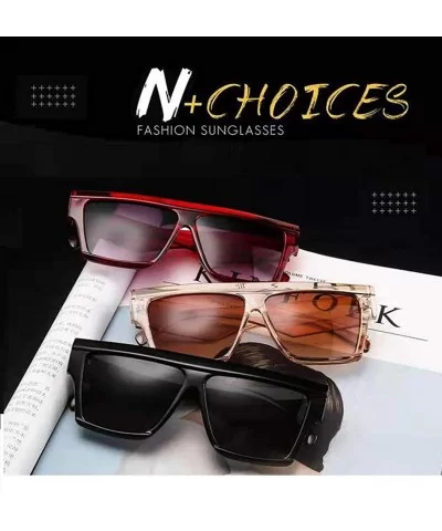 Oversized Sunglasses for Women Nonpolarized New Fashion PC Frame Glasses Uv Protection MLS5059 - White - C518UZ5Z8GI $11.87 O...