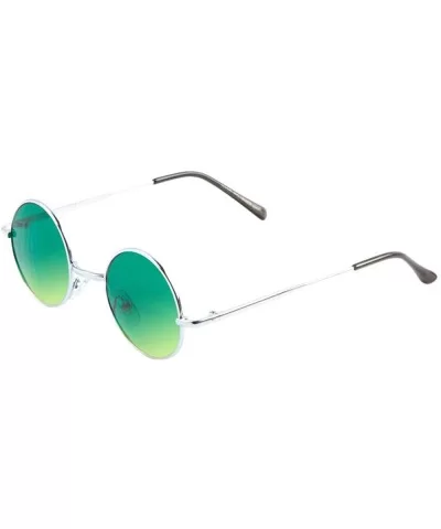 Geometric Sunglasses Flat Lens Metal Cut-Out Accent Corners Runway Fashion - Green/Yellow - C11833W07Z4 $11.87 Wayfarer