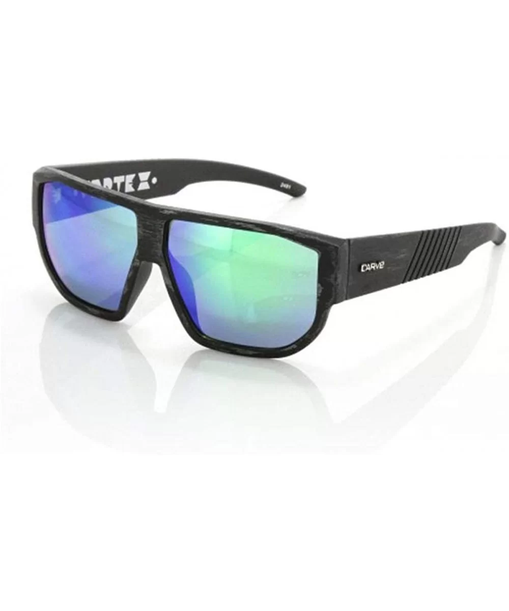 Vortex Sunglasses Men's Matte Black Distressed Green Iridium - CE18C4ILDIA $34.97 Sport