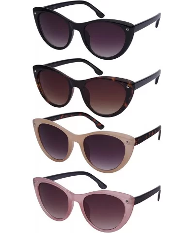 Women's Cat Eye Sunglasses with Gradient Lens 32087-AP - Clear Pink - CC12N00J1AP $11.92 Cat Eye