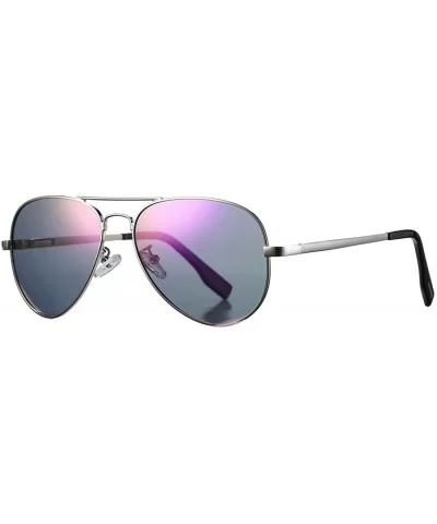 Polarized Aviator Sunglasses for Juniors Small Face Women Men Vintage UV400 Protection Shades - CL18GGOGGZL $17.40 Aviator