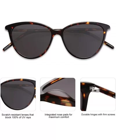 Vintage Cat Eye Sunglasses For Women UV Protection Classic Retro Designer Style Shades MR1909 Manon - CW194X6KDIR $37.49 Cat Eye