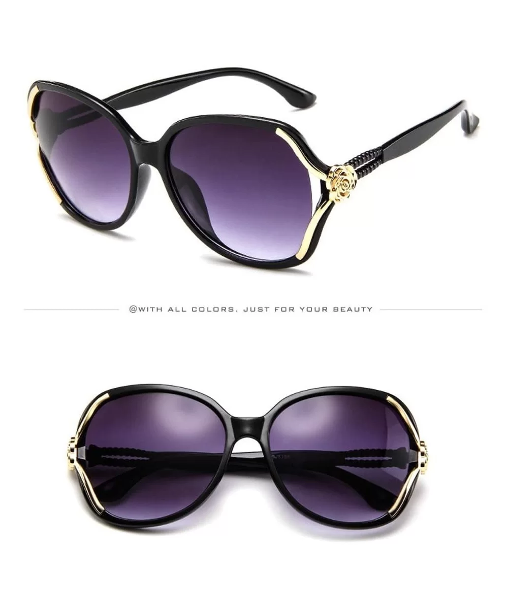 Mens Womens Rose Big Frame Glasses Retro Vintage Sunglasses Eyewear - Multicolor 4 - C41900L7WRO $13.39 Oversized