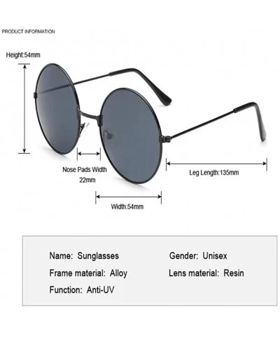 New Fashion Candy Vintage Round Mirror Sunglasses Women Luxury Brand Original Design Black Sun Glasses Female - CP198G455A3 $...