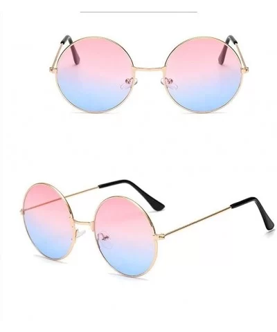 New Fashion Candy Vintage Round Mirror Sunglasses Women Luxury Brand Original Design Black Sun Glasses Female - CP198G455A3 $...