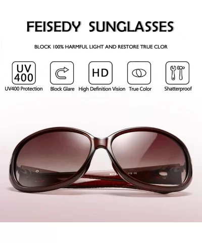 Elegant Eyewear for Women Classic Sunglasses Clear Vision for Driving Travel B2592 - 02 Brown Frame Brown Lenses - CD19708AYD...