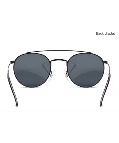 Glass Lenses - Sunglasses - Double-Beam Glasses - Circular Sunglasses - sunshades - Dazzling Glasses - E - CE18QO3XZAD $57.52...