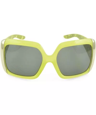 Women's Celebrity Style Sunglasses - Oversized Retro Style - Lime - CX129K9JGYT $10.99 Oversized