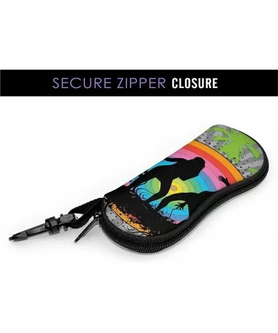 Eyeglasses Case Special Rainbow Rock Party Light Sunglasses Case Soft for Women Men Zipper Neoprene - CT199SETZTI $15.40 Aviator