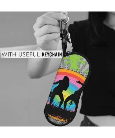 Eyeglasses Case Special Rainbow Rock Party Light Sunglasses Case Soft for Women Men Zipper Neoprene - CT199SETZTI $15.40 Aviator