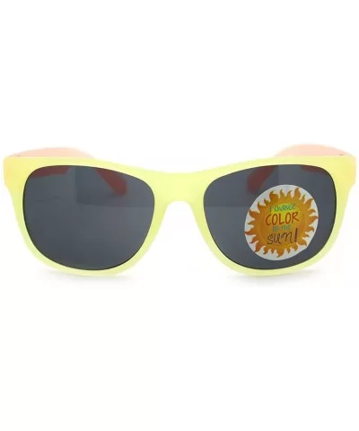 Black Lens Photochromic Frame Matte Sport Horn Rim Sunglasses - Yellow Peach - CP11YAXMQY7 $12.37 Wayfarer