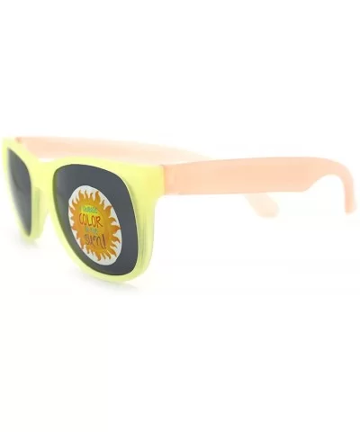 Black Lens Photochromic Frame Matte Sport Horn Rim Sunglasses - Yellow Peach - CP11YAXMQY7 $12.37 Wayfarer