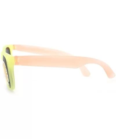 Black Lens Photochromic Frame Matte Sport Horn Rim Sunglasses - Yellow Peach - CP11YAXMQY7 $12.37 Wayfarer