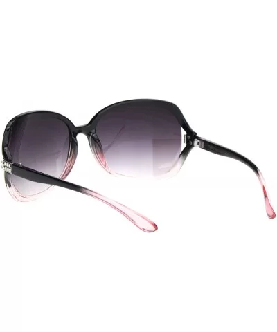 Womens Iced Rhinestone Jewel Hinge Butterfly Sunglasses - Black Pink - C618NWT9579 $17.18 Butterfly