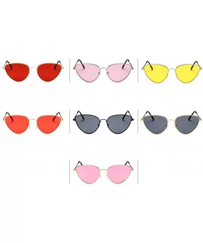 Trendy Tinted Color Vintage Shaped Sun glasses Shaped Ocean Cat Eye Sunglasses Women - C5 - C018T9XHE2W $15.95 Rimless