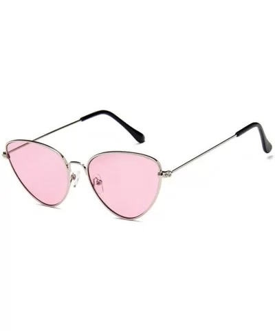 Trendy Tinted Color Vintage Shaped Sun glasses Shaped Ocean Cat Eye Sunglasses Women - C5 - C018T9XHE2W $15.95 Rimless