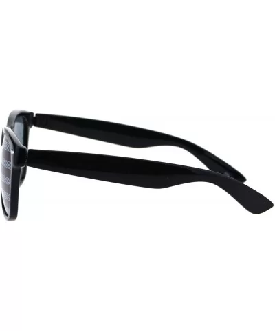 USA American Flag Lens Sunglasses Classic Square Frame UV 400 - Black - CS18NUWW0S6 $14.08 Square