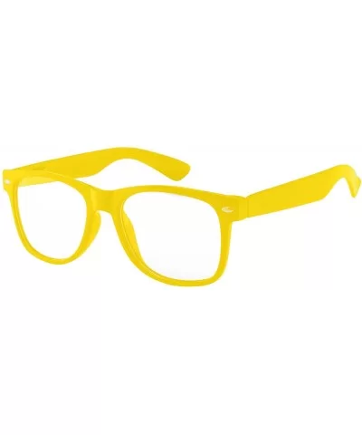 Kids Clear Lens Colored Glasses Protect Child's Eyes from UVB UVA - Yellow - CH18GGDYAUQ $12.38 Rectangular