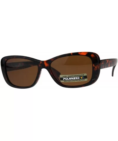 Womens Polarized Lens Sunglasses Classic Vintage Rectangular Frame - Tortoise (Brown) - C718D8H9OQT $16.80 Rectangular