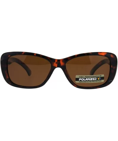 Womens Polarized Lens Sunglasses Classic Vintage Rectangular Frame - Tortoise (Brown) - C718D8H9OQT $16.80 Rectangular