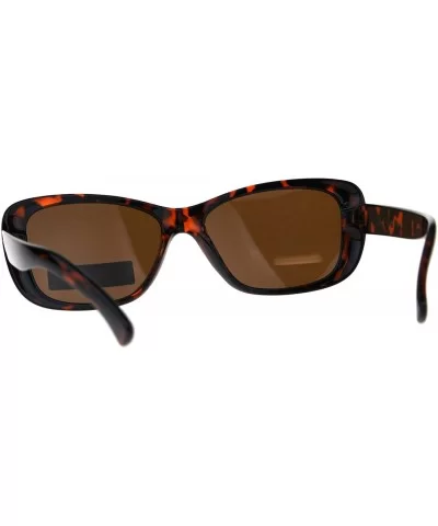 Womens Polarized Lens Sunglasses Classic Vintage Rectangular Frame - Tortoise (Brown) - C718D8H9OQT $16.80 Rectangular