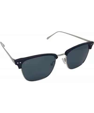 Tributes 704 Sunglasses - Black/Silver Metal Frame - Glass Lenses - C4196CG92U2 $92.51 Square