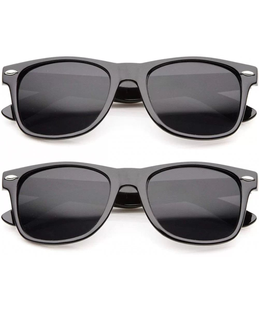 Women Men Polarized Sunglasses Horn Rimmed UV Protection (2 pack) - C311FKPJRS3 $17.89 Square