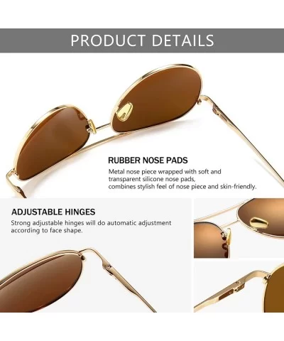 Women's Lightweight Oversized Aviator Sunglasses - Mirrored Polarized Lens - CH196IRQXZZ $25.01 Aviator