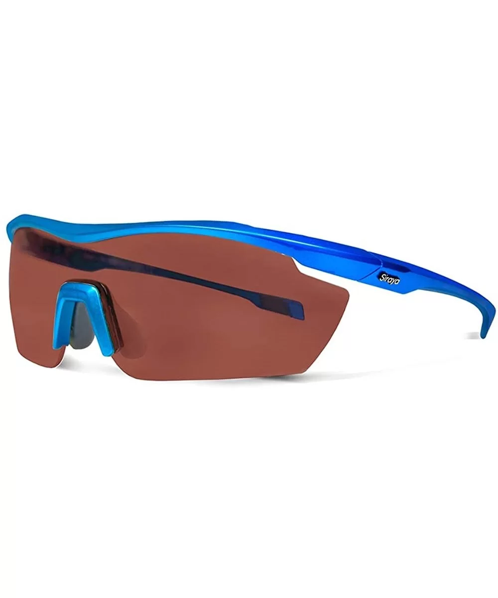 Gamma Blue Golf Sunglasses with ZEISS P5020 Red Tri-flection Lenses - CS18KMU5S75 $27.40 Sport