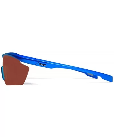 Gamma Blue Golf Sunglasses with ZEISS P5020 Red Tri-flection Lenses - CS18KMU5S75 $27.40 Sport