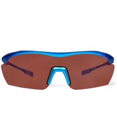 Gamma Blue Golf Sunglasses with ZEISS P5020 Red Tri-flection Lenses - CS18KMU5S75 $27.40 Sport