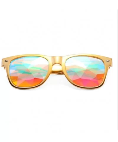 Kaleidoscope Glasses Women Men Retro Diffracted Lens Holographic Red As Picteur - Red - C618YZWAXQ6 $14.02 Aviator