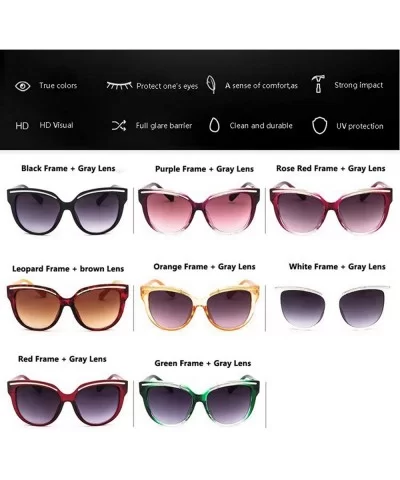 Marque De Luxe Sunglasses Oculos Sol Feminino Womens Vintage Cat Eye Black Clout Goggles Glasses - Black - CS197ZAO4SU $27.23...