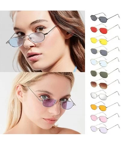 Sunglasses For Women Polarized UV Protection - REYO Fashion Unisex Vintage Small Frame Sunglasses Glasses Eyewear - CB18NW8II...