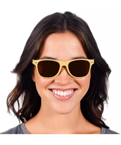 Eco-Friendly Sunglasses for Men and Women with Polarized Lenses - Biodegradable Sunglasses - Beach Yellow - CG18W4CHRQO $19.8...