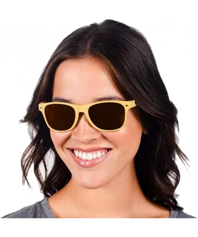 Eco-Friendly Sunglasses for Men and Women with Polarized Lenses - Biodegradable Sunglasses - Beach Yellow - CG18W4CHRQO $19.8...