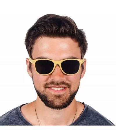 Eco-Friendly Sunglasses for Men and Women with Polarized Lenses - Biodegradable Sunglasses - Beach Yellow - CG18W4CHRQO $19.8...