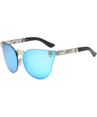 Fashion Women Men Skull Frame Shades Acetate Frame UV Glasses Sunglasses - F - C518DTMYD8M $10.21 Square