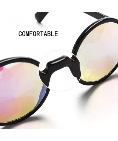 Kaleidoscope Glasses Rainbow Prism Sunglasses Goggles Cosplay Party - Black+white+pink - C618SYZE9UY $37.97 Goggle