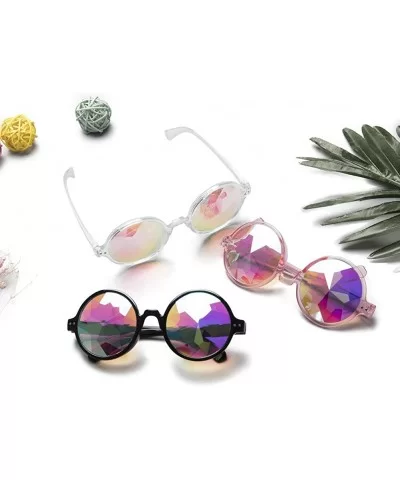 Kaleidoscope Glasses Rainbow Prism Sunglasses Goggles Cosplay Party - Black+white+pink - C618SYZE9UY $37.97 Goggle