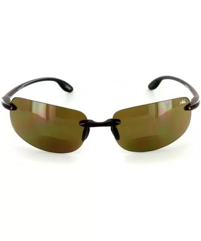 "Oahu Sun Deluxe" Wrap-Around Rimless Bifocal Sunglasses (Tortoise w/Amber +2.00) - CI11MS1BPA9 $45.73 Rimless