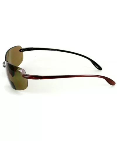 "Oahu Sun Deluxe" Wrap-Around Rimless Bifocal Sunglasses (Tortoise w/Amber +2.00) - CI11MS1BPA9 $45.73 Rimless