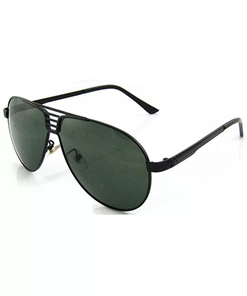 Polarized Men's Sunglasses Alloy Frame X-MEN Coool Sunglasses Lens 60mm - Black/Green - CI12E0NTPW3 $24.34 Oversized