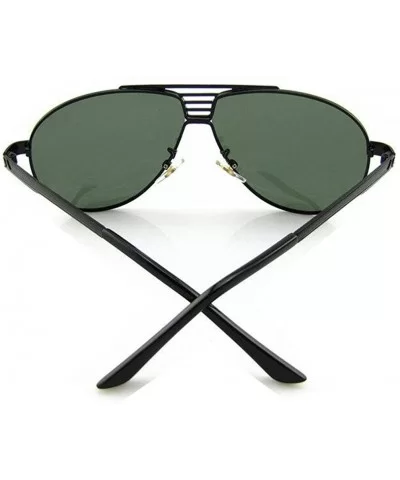 Polarized Men's Sunglasses Alloy Frame X-MEN Coool Sunglasses Lens 60mm - Black/Green - CI12E0NTPW3 $24.34 Oversized