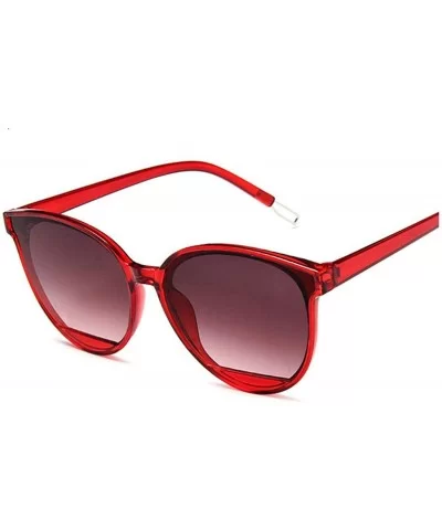 New Classic Oval Red Women Sunglasses Female Vintage Luxury Plastic Er Cat Eye Sun Glasses UV400 Fashion - CM198AHM0EW $47.59...