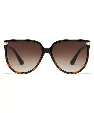 fashion big name unisex retro square frame brand designer ladies sunglasses - Leopard - C018YE9HSYW $17.63 Square